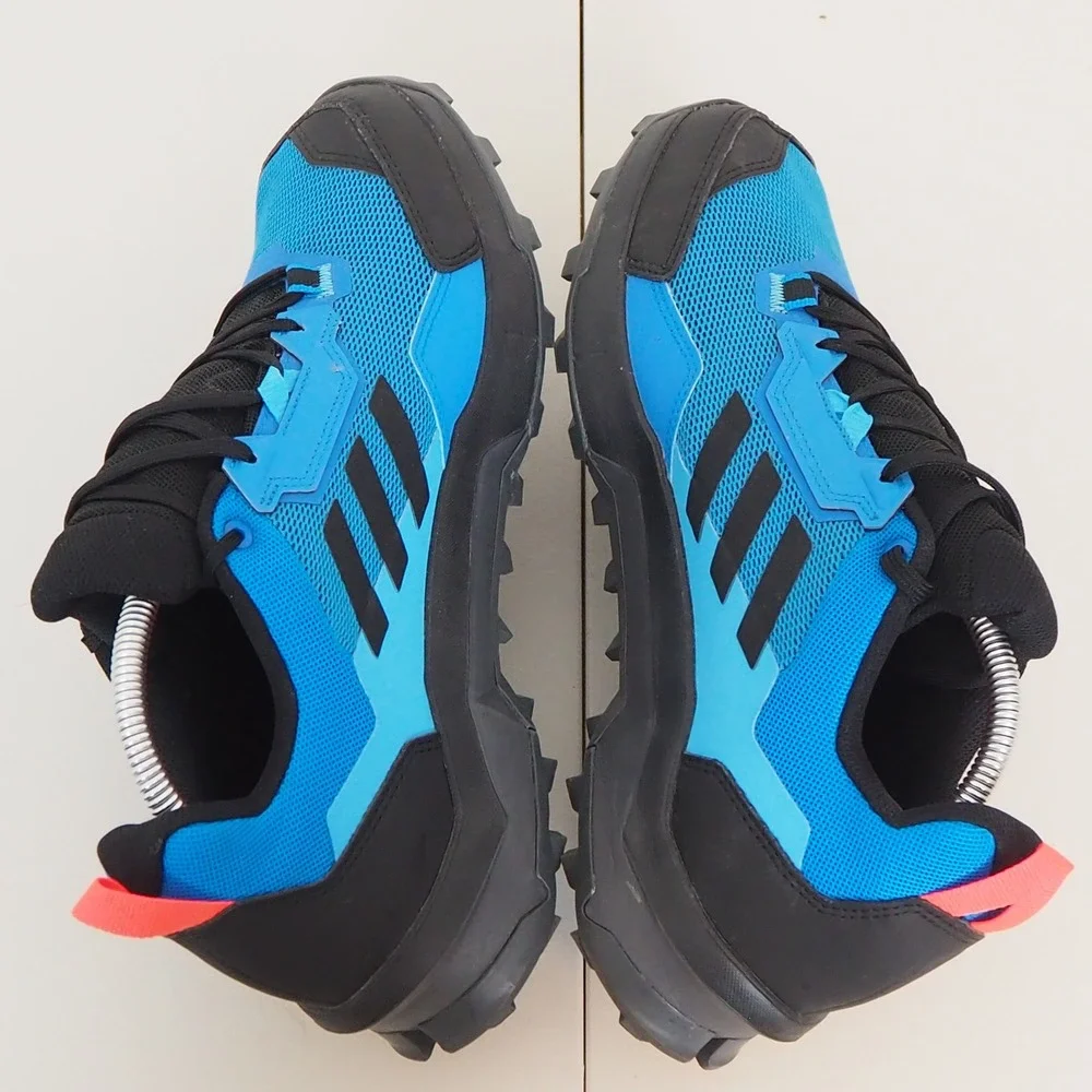 Adidas Terrex Ax4 Mens 9 Primegreen Blue Rush Trail Running Shoes GZ3009 Hiking